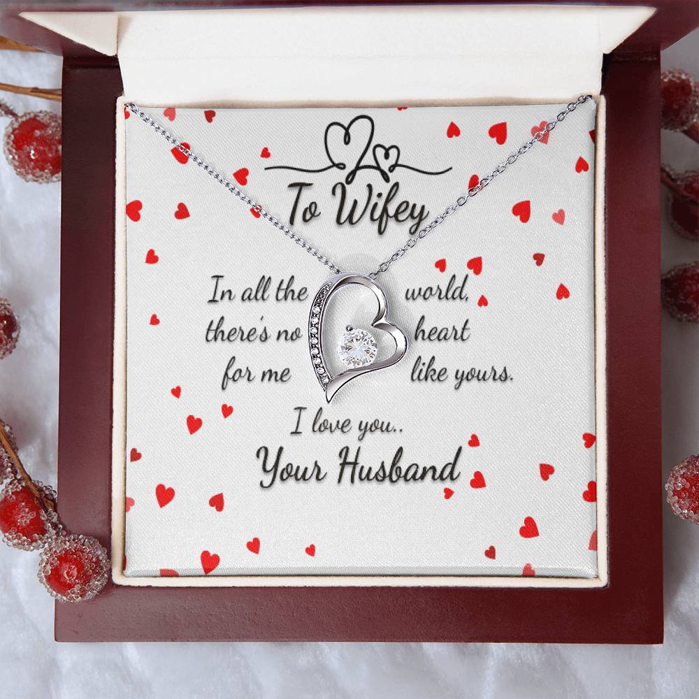 Forever Love Necklace with Wifey Message Card