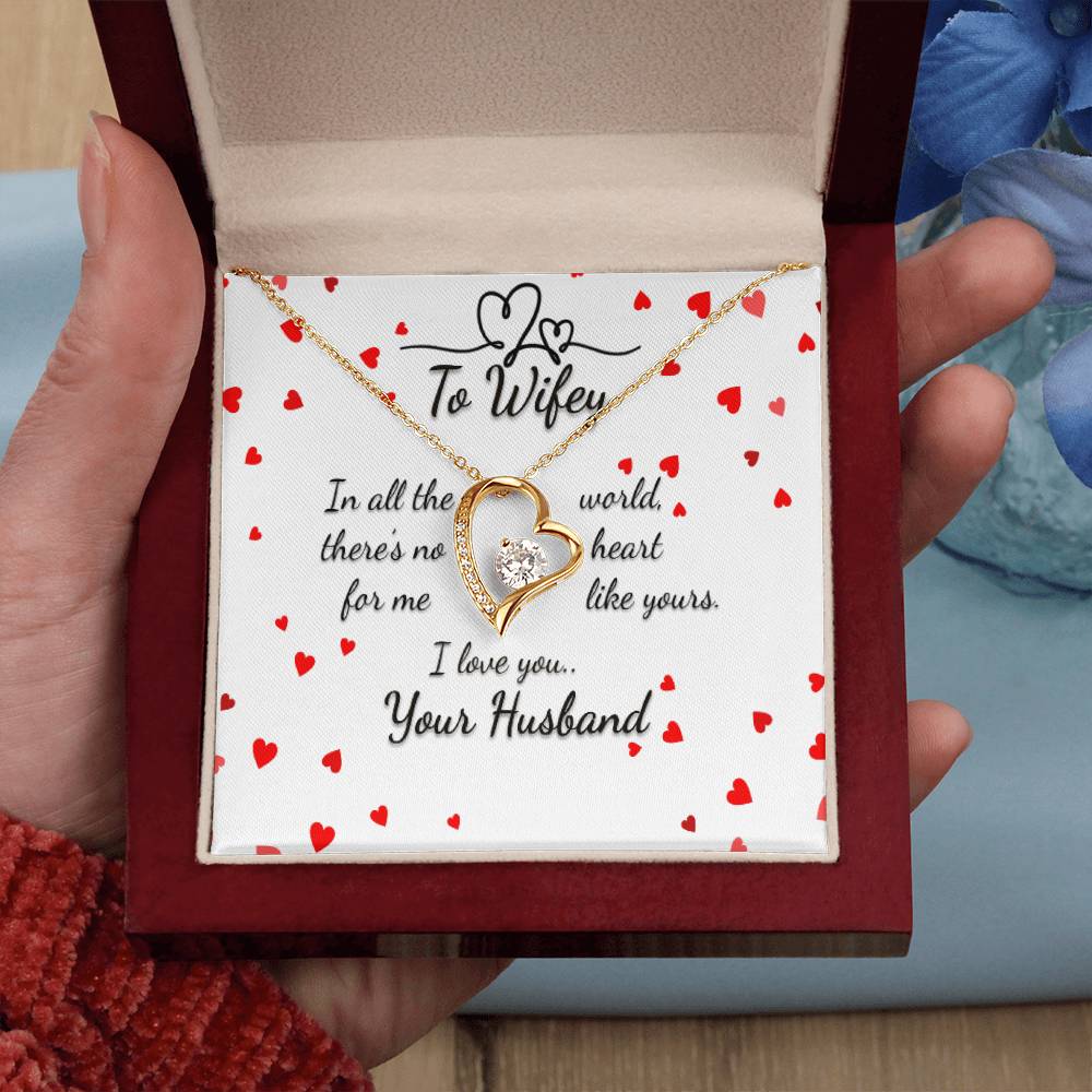 Forever Love Necklace with Wifey Message Card