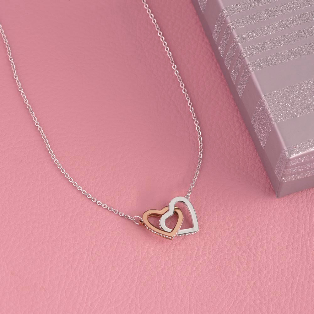 Heart Link Necklace with Mother Daughter Message Card