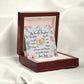Heart Link Necklace with Father Daughter Message Card